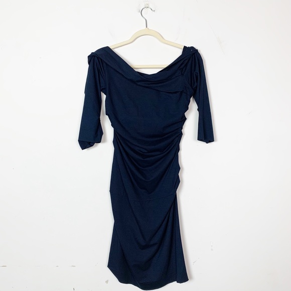 Diane Von Furstenberg Bentley Short Dress Blue - Picture 4 of 8